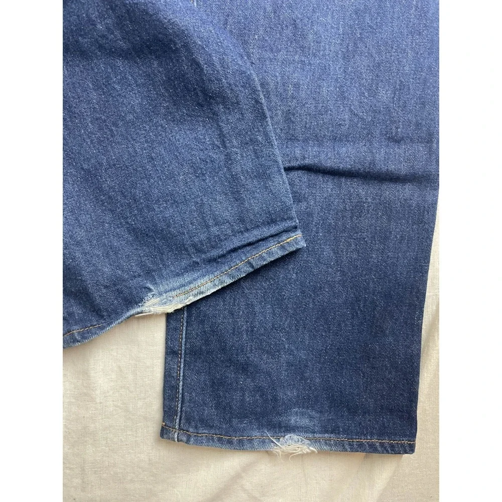 Levi's 501 Original Fit Jeans Mens 40x30 Dark Wash Blue Button Fly Denim Classic